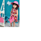  set nón vành rộng gắn hoa phong cách Hàn Quốc + túi xách
 Size:  1-5 tuổi(46-50cm)
