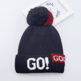 mũ len bông tròn 2 màu GO
 Size: 2-6 tuổi (46-50cm)