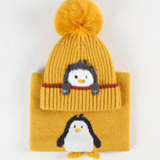 mũ và khăn len chim cánh cụt (KHÔNG KÈM KHĂN)
 Size: 1-5 tuổi (48-50cm)