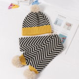 set nón len và khăn choàng kẻ sọc
 Size: 3-10 tuổi(50-52cm)