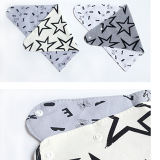 yếm tam giác dùng được 2 mặt -phong cách Hàn quốc , có thể thể dùng làm khăn quàng cổ, khăn tay,   chất liệu vải bông mềm mịn
 Size: đáy 45 x cao 26cm